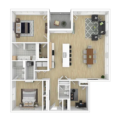 Floor plan 2 BR - PH