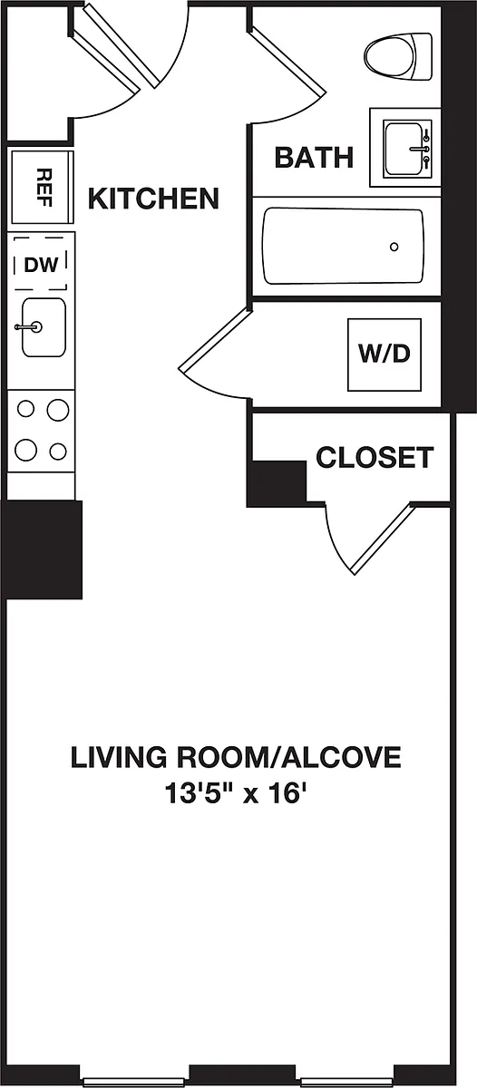 Floor plan Studio H-N