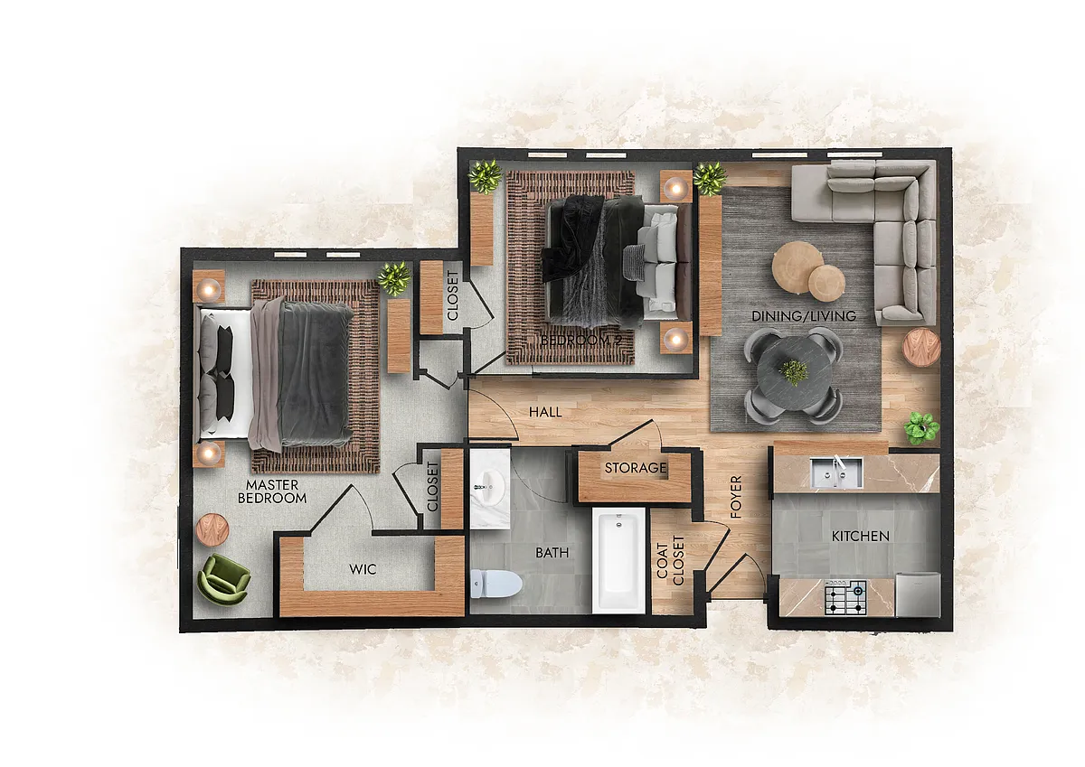 Floor plan Two Bedoom