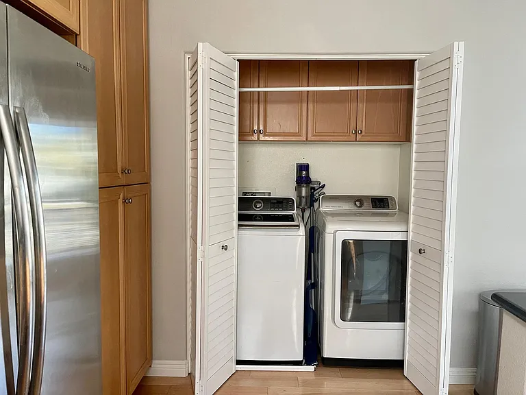 2nd floor washer dryer in the kitchen