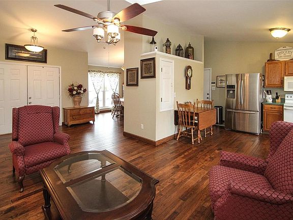 Nice open floor  plan with newer wood floors.