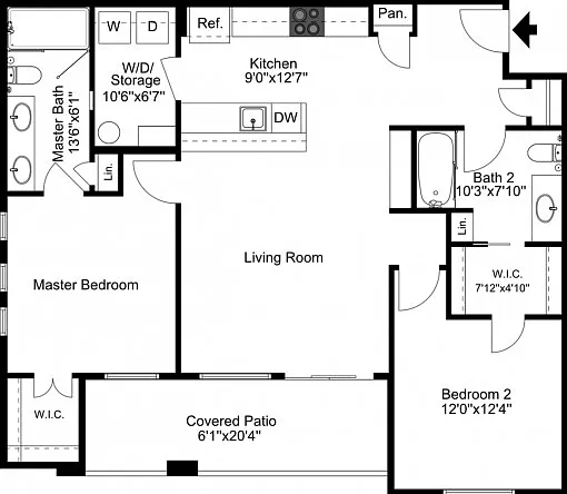 Oxford - 2 bed x 2 bath Oxford - 2 bed x 2 bath