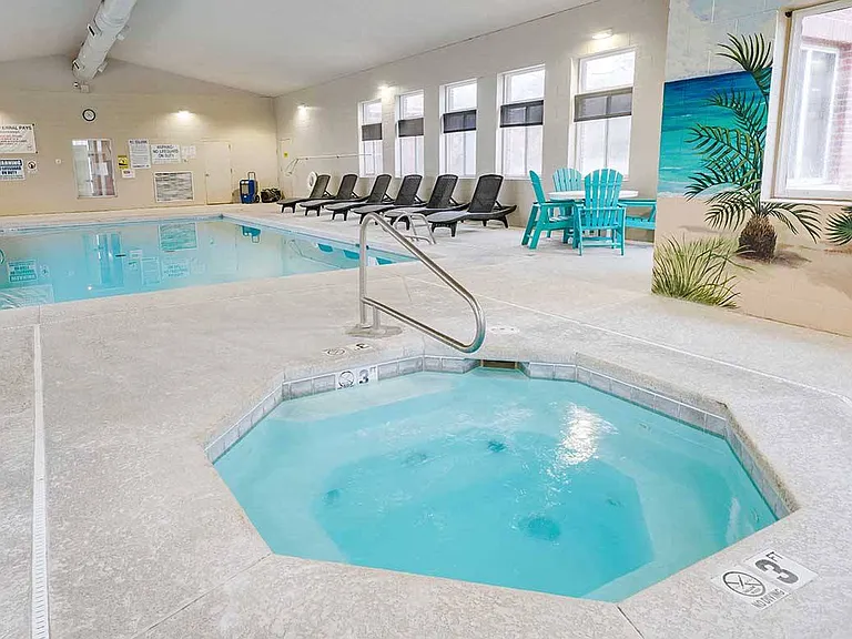 There's nothing more relaxing than spending some time at our indoor hot tub.