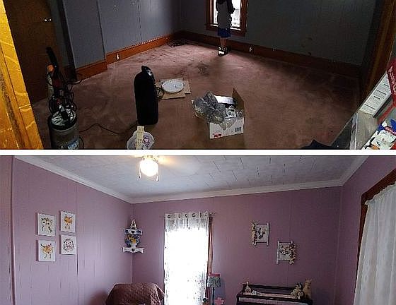 Before and after bedroom #2