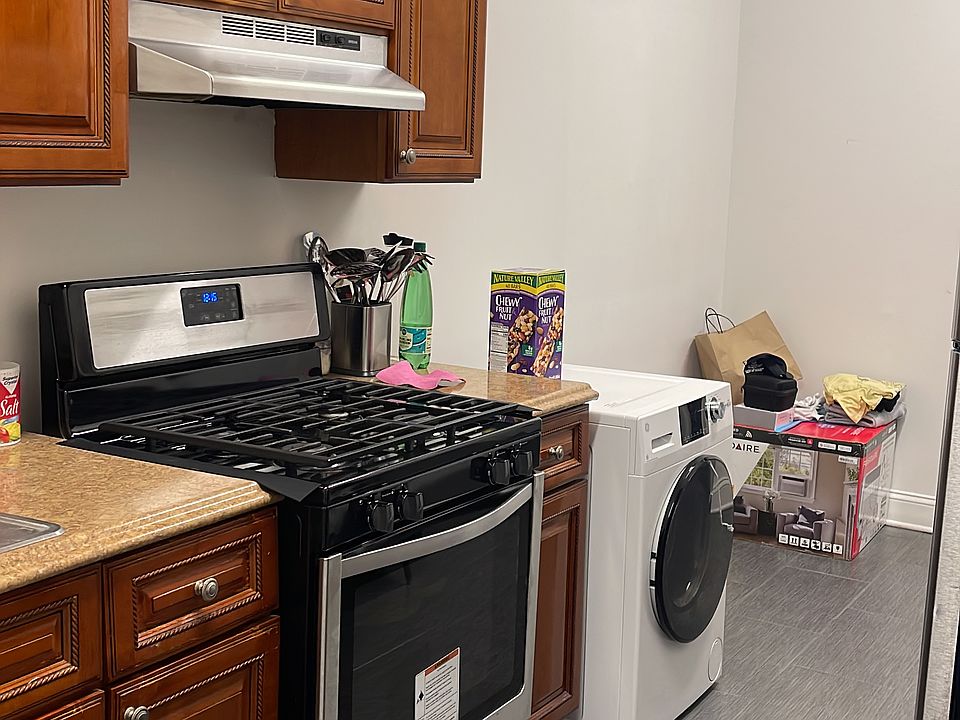 view of kitchen with combo laundry