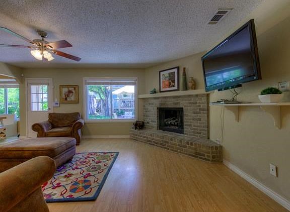 Family room is light and bright with new windows installed throughout the home in 2013.