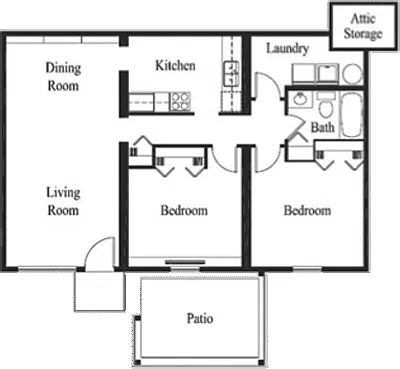 Floor plan 2 Bedroom
