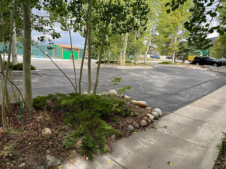 Front parking lot for complex.