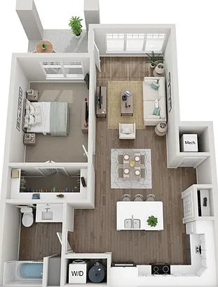 Floor Plan 1A | Seasons at River View | Apartments in Pleasant Prairie, WI Floor Plan 1A | Seasons at River View | Apartments in Pleasant Prairie, WI