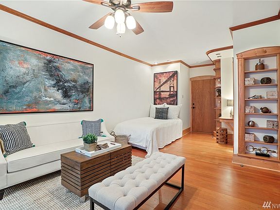 All Custom designed Western Maple baseboard with Doug Fir base shoe trim. Modern Recessed lighting above bed and built in office nook. New Fresh paint everywhere. Ready for Move in!   
