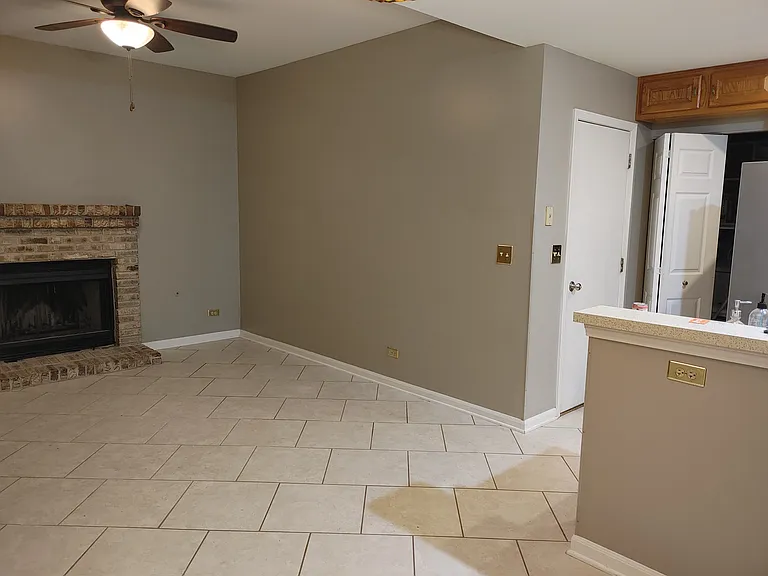 Family room and door to the garage