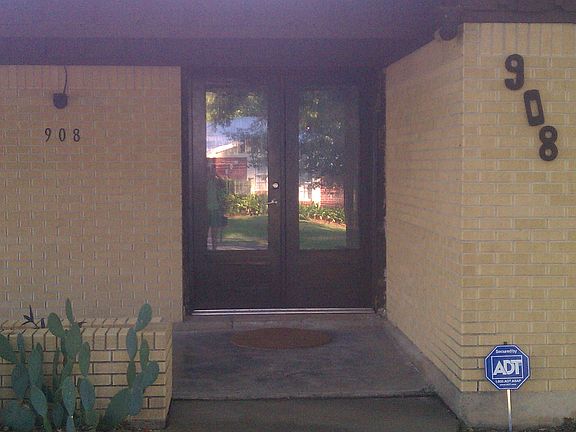 New glass double front door