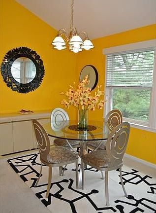 Dining Room with new chandelier