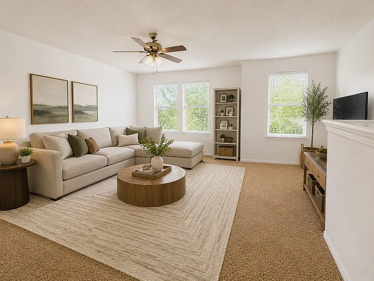 Game room virtually staged