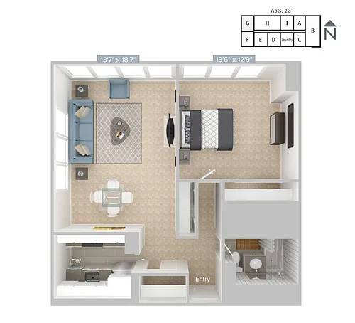 Floor plan A17-G-Classic