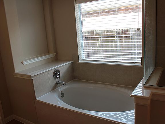 Massive tub in master bathroom