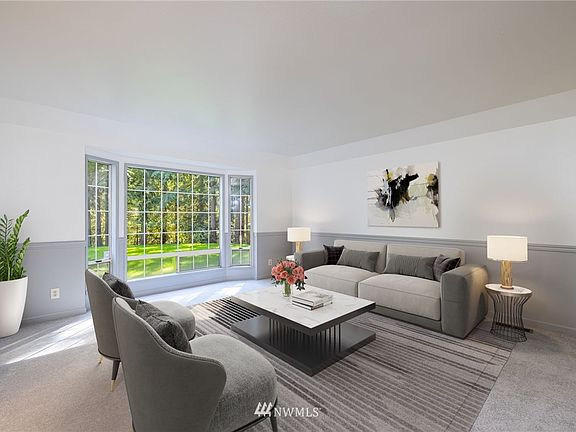 Virtually staged living room