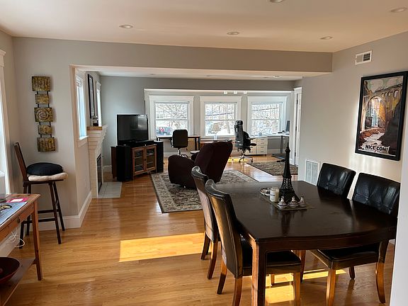 Living room, dining area