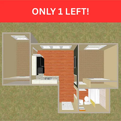 Floor plan CV1 2x1 Apartment