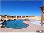 Heated salt water pool and spa