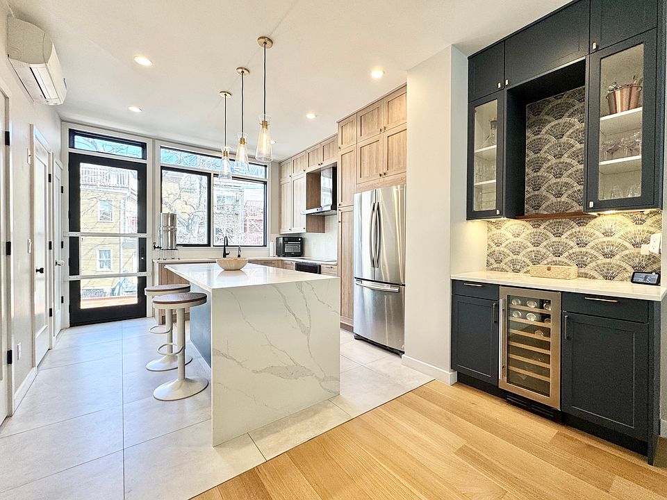 Kitchen overlooking private yard