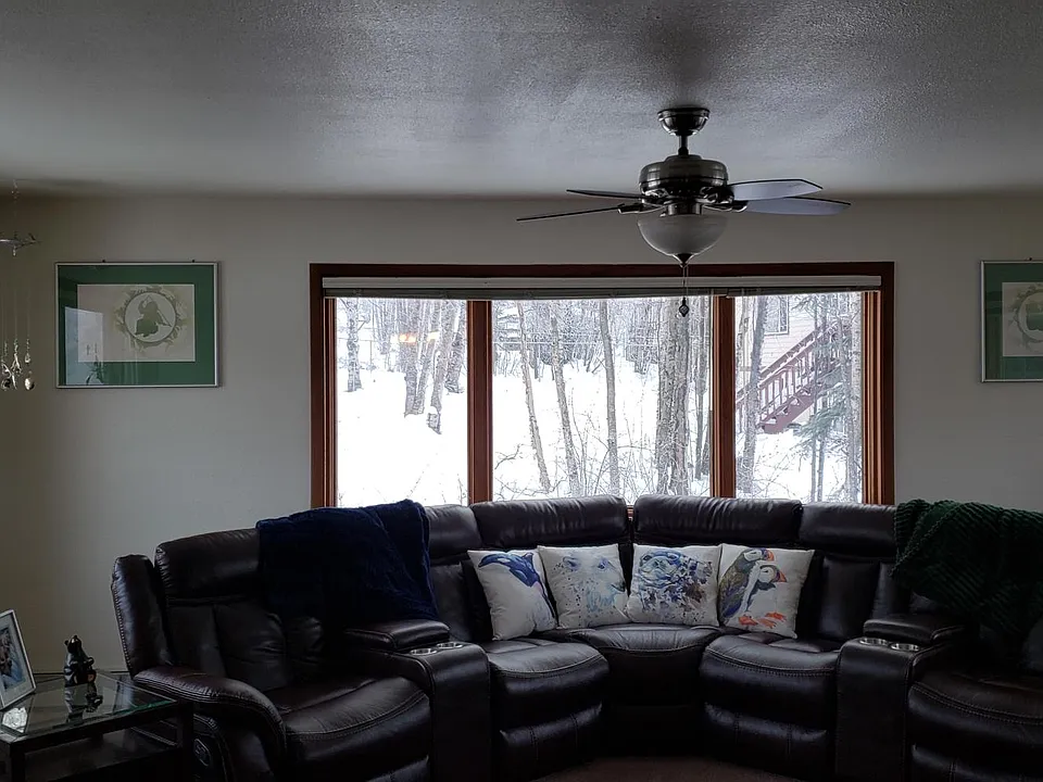 Livingroom with blinds open
