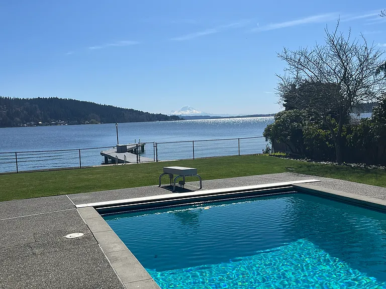 View from Master Bedroom of Mt. Rainer/Lake Washington
