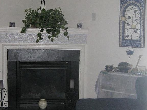 Fireplace in master bedroom