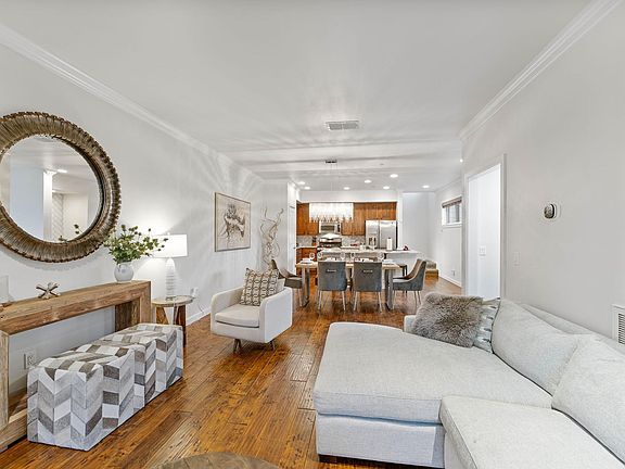 Great room with hardwood flooring