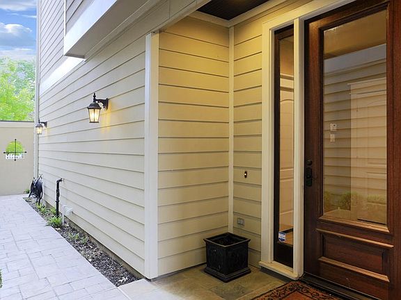 Private, gated walkway to entrance.
