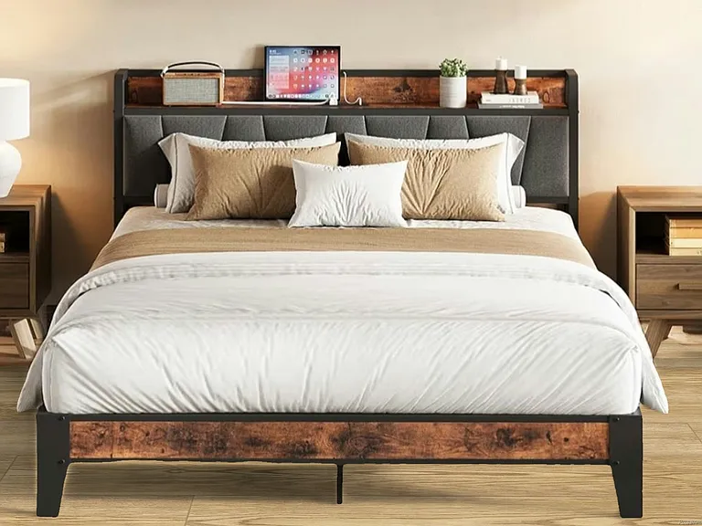 Bed w/ USB Charging Outlets