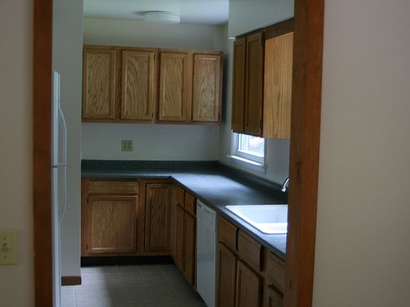 Lots of cabinents in updated kitchen