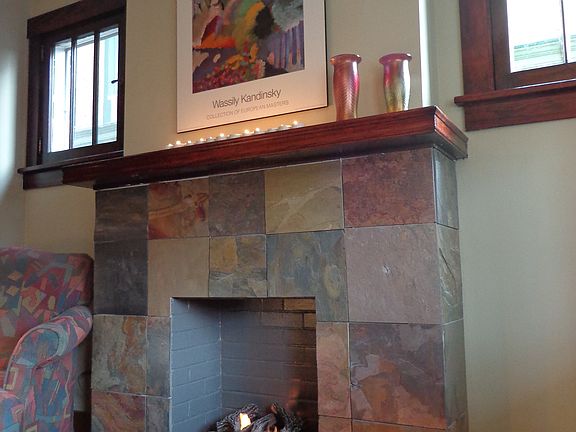 Lot of refinished woodwork.