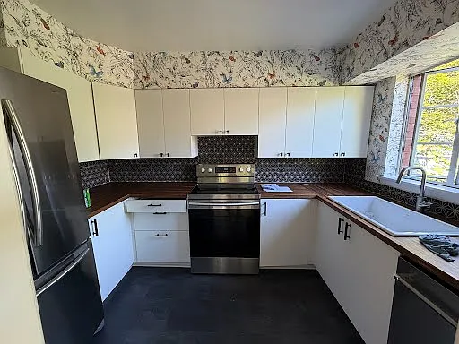 This is a remodeled kitchen