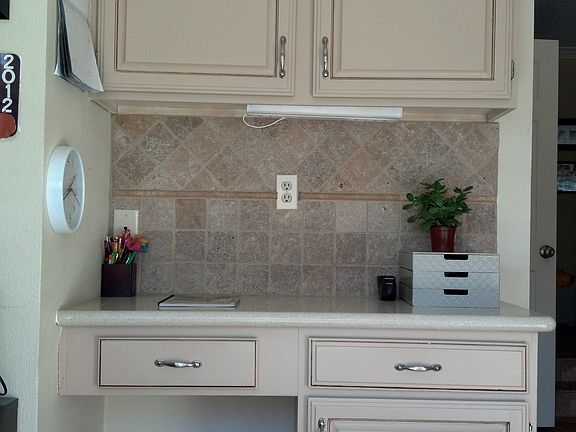 Built in Desk in Breakfast Area