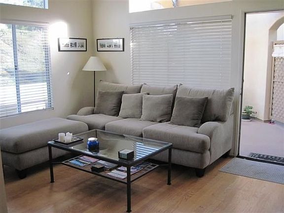 Dramatic windows in living room