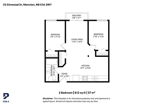 Floor plan 2 Bedroom