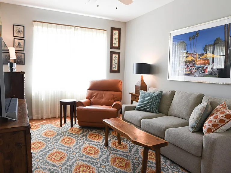 One of two guest rooms that we used as a den with sleep sofa.