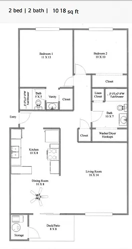 Floor plan 2x2 Large