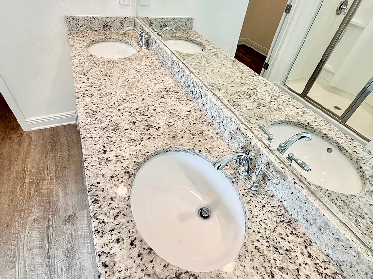 Vanities with granite counter tops