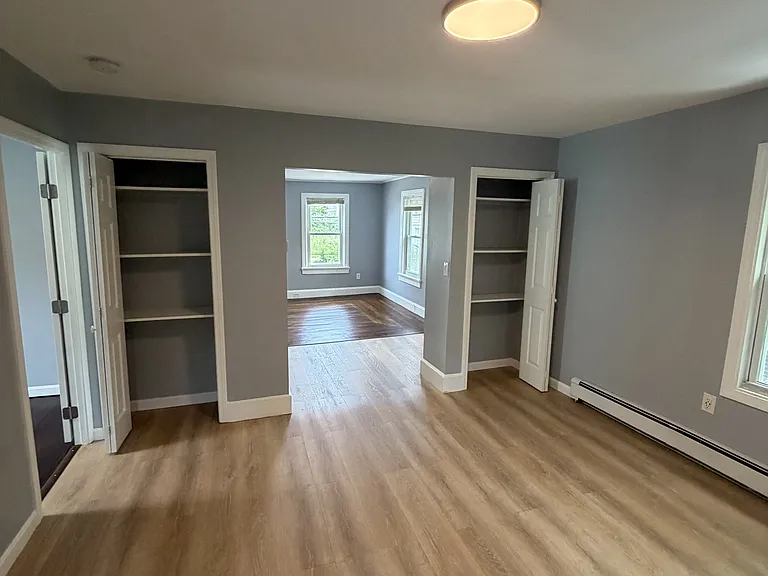 Dining room with closets