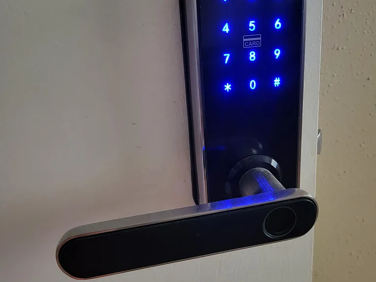 Bedroom door smart lock for private entry