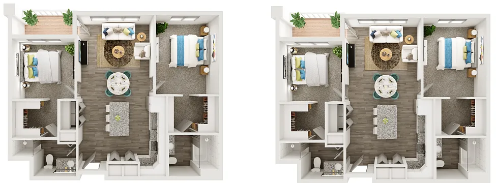 Floor plan 2 Bedroom Apartment
