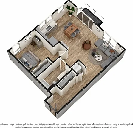 1-Bed M 1-Bed M