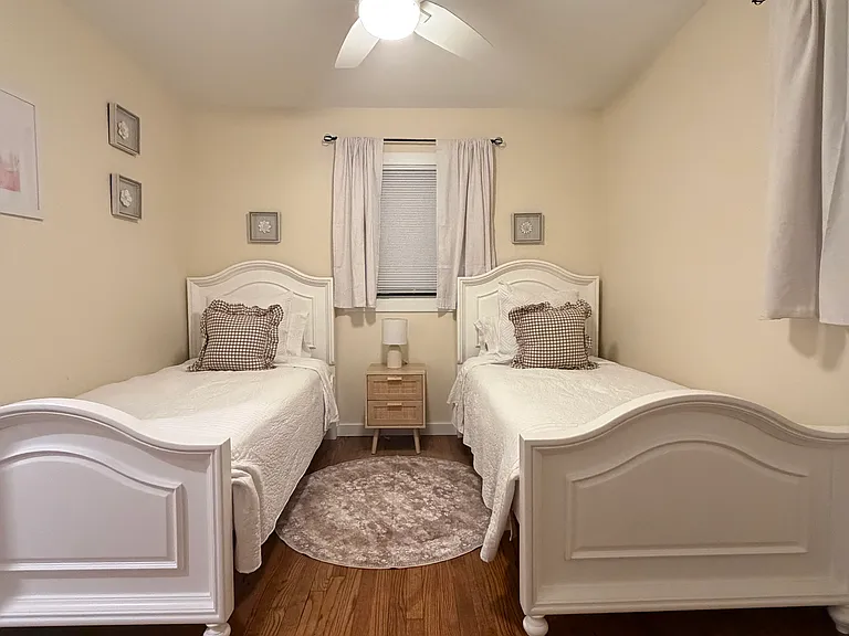 Two twin beds on main level