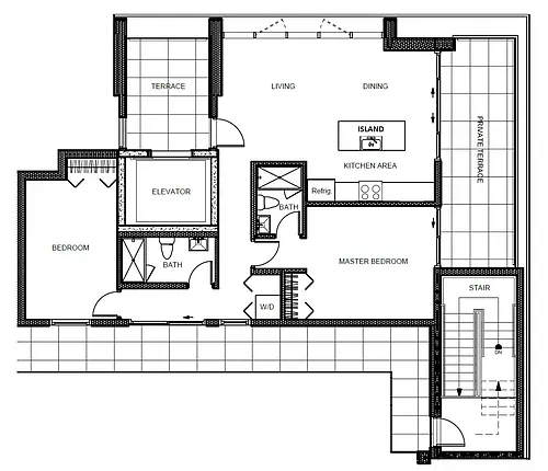 Floor plan 2 Bed / 2 Bath: Type B