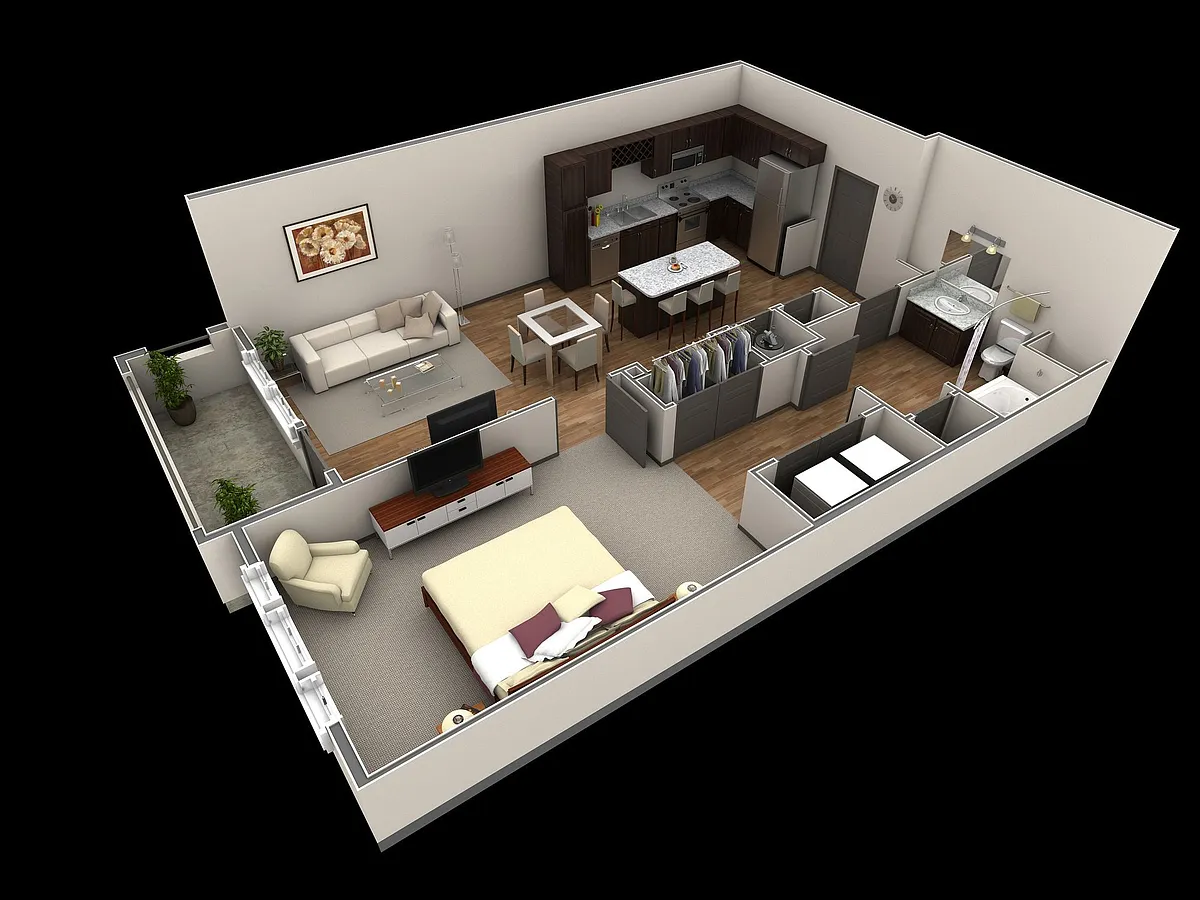 Floor plan 1 BR Premier Summit