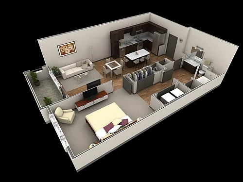 Floor plan 1 BR Premier Summit