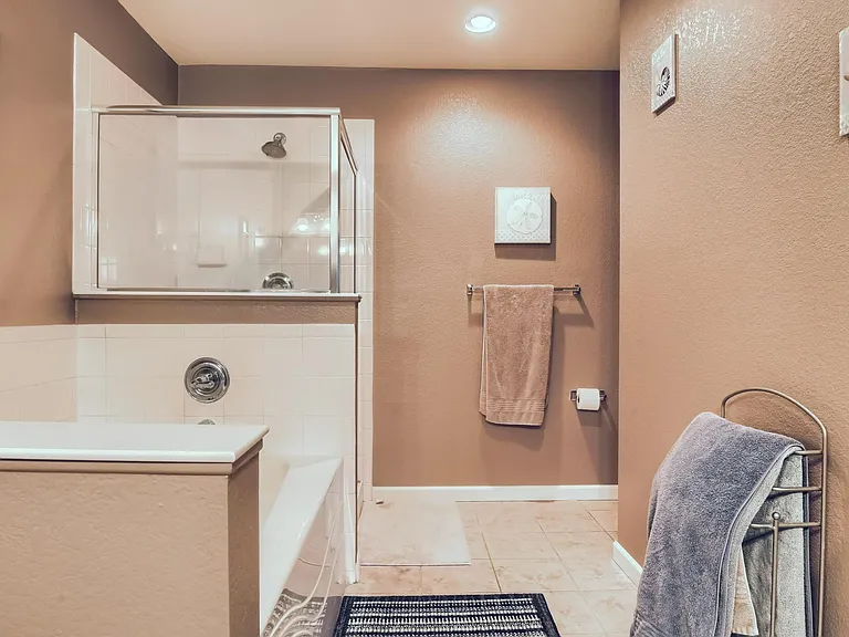 Master bath with garden tub and separate shower
