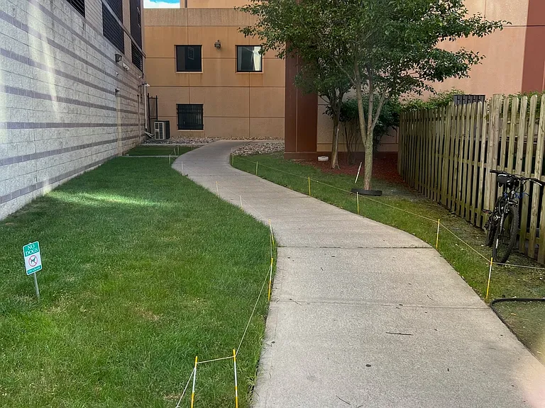 path the covered garage with a fee $110 monthly fee for the resident